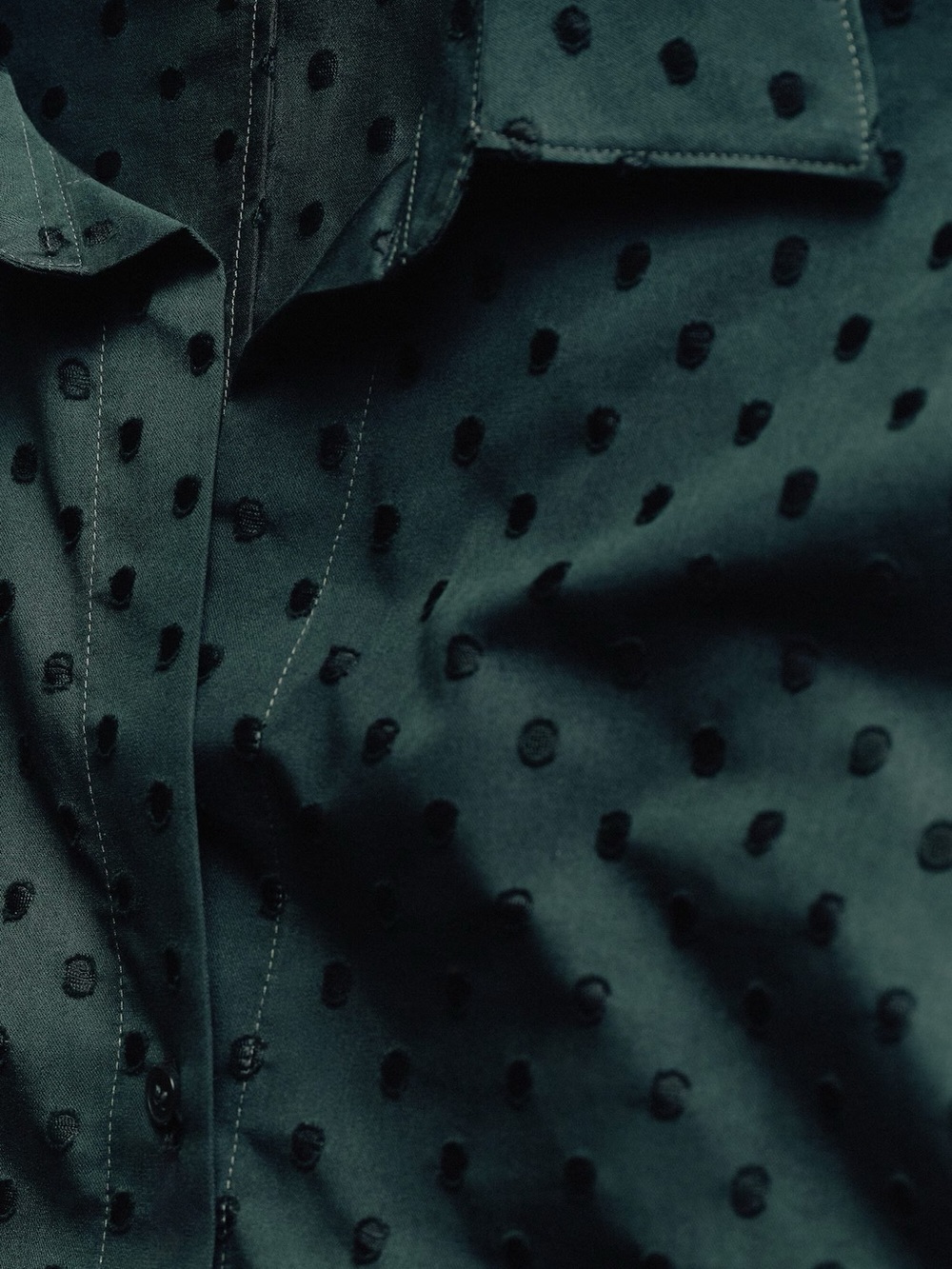 NWT (size 8) COS Polka-dot Jacquard Cotton Shirt Dress - Picture 4 of 10